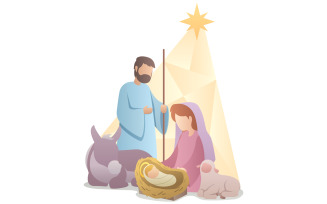 Nativity Scene - Illustration