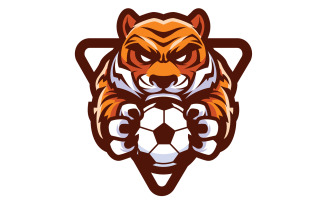 Tiger Football Soccer Mascot - Illustration
