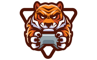 Tiger Gamer Mascot - Illustration