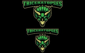 Triceratopses Mascot - Illustration