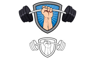 Weightlifting Gym Mascot - Illustration