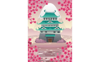 Japanese Castle - Illustration