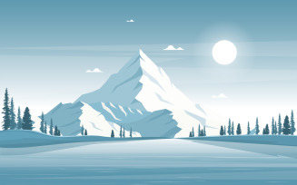 Winter Snow Pine - Illustration