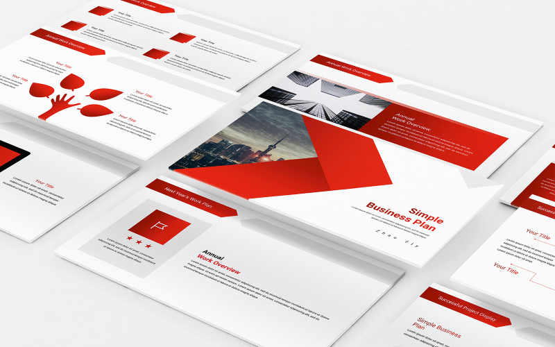 Simple Business Plan PowerPoint template PowerPoint Template