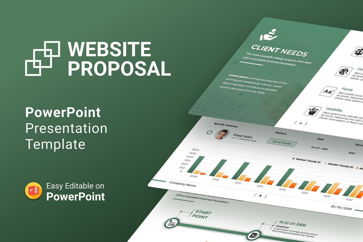 Template #145127 Project Proposal Webdesign Template - Logo template Preview