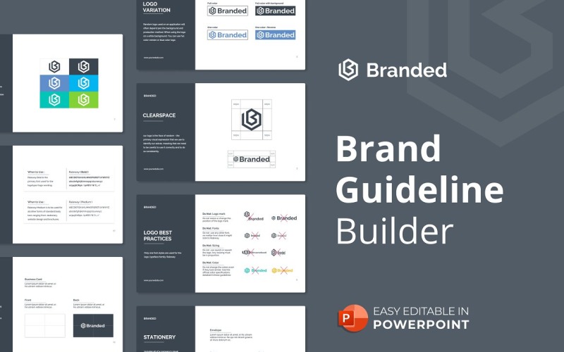Brand Guideline Builder Presentation PowerPoint template PowerPoint Template