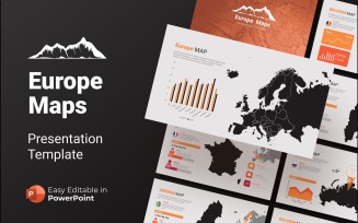 Europe Maps Presentation PowerPoint template