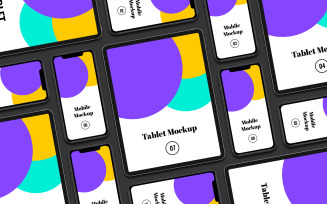 Tablet with Mobile Presentation product mockup