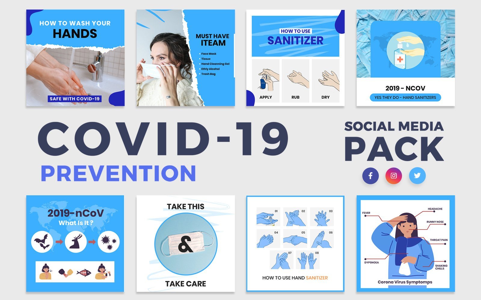 Kit Graphique #145212 Corona Social Divers Modles Web - Logo template Preview