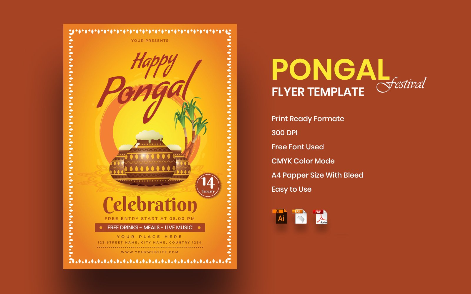 Kit Graphique #145218 Pongal Prospectus Divers Modles Web - Logo template Preview