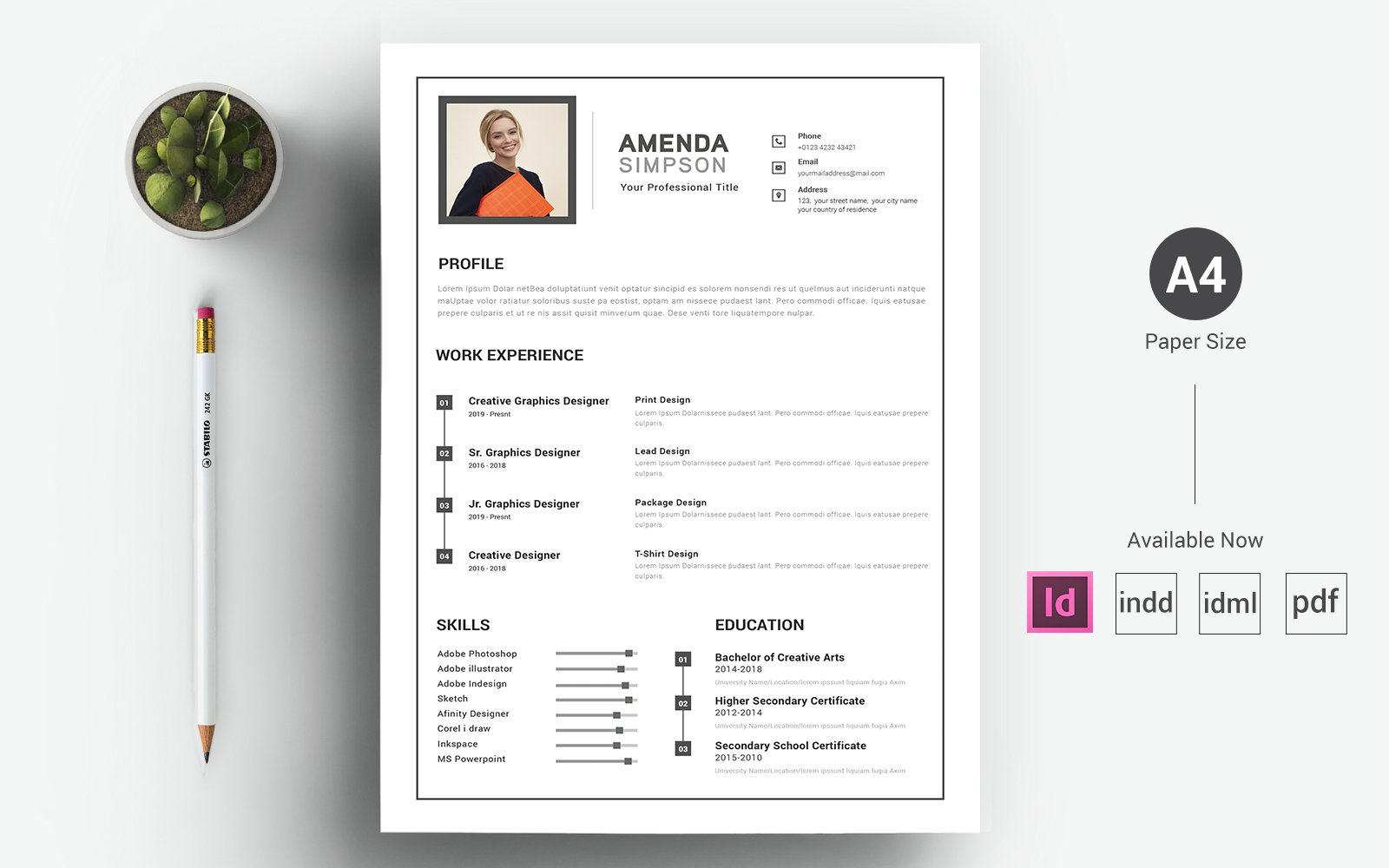 Template #145302 Black Resume Webdesign Template - Logo template Preview