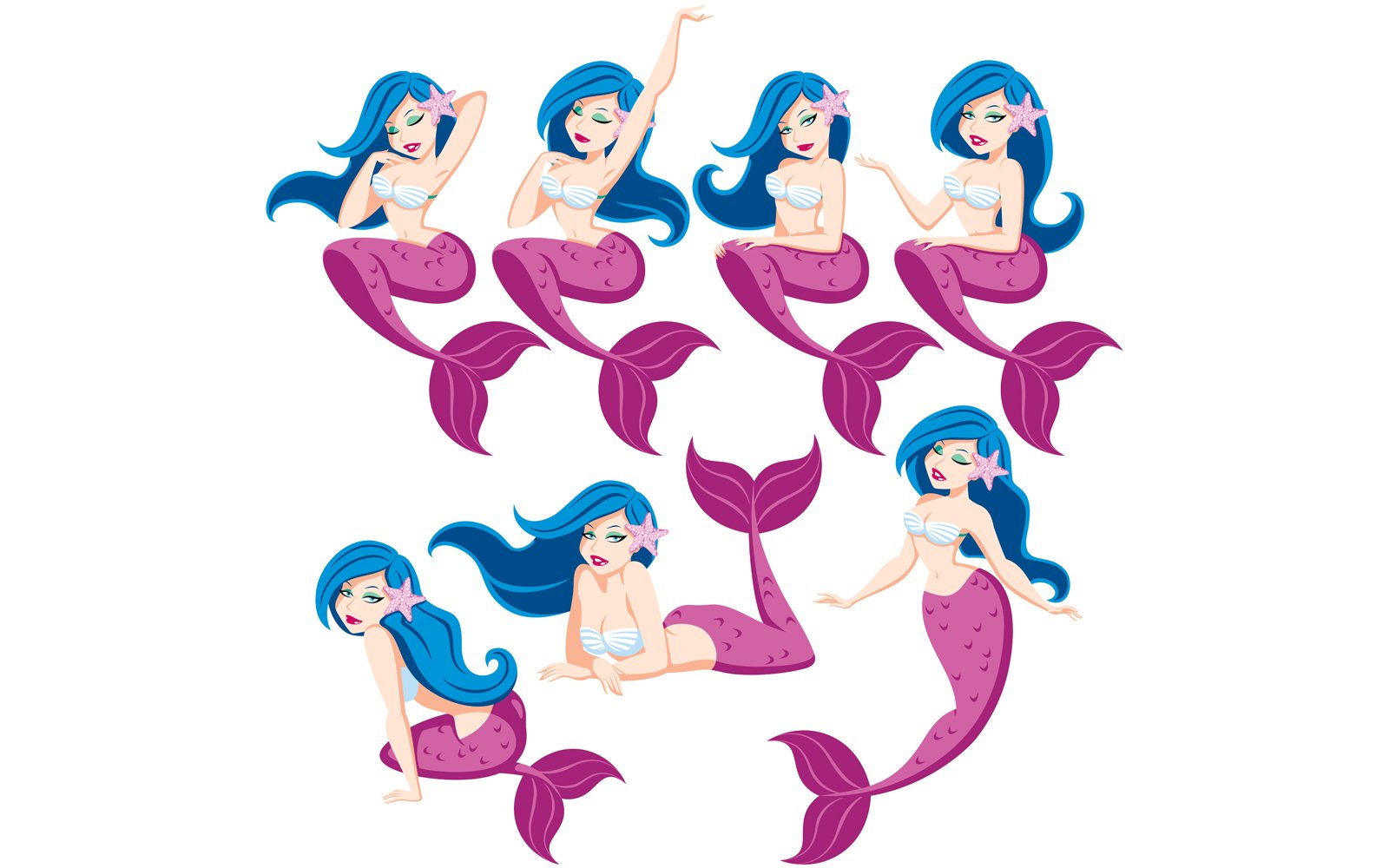 Kit Graphique #145410 Mermaid Siren Divers Modles Web - Logo template Preview