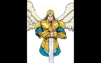 Archangel Michael Portrait - Illustration