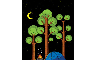 Forest Camp - Illustration