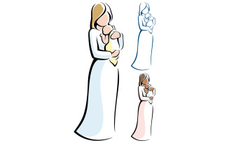 Mother and Child - Illustration