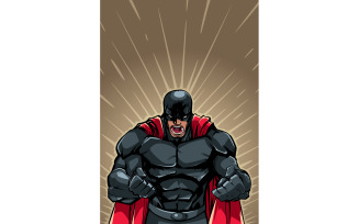 Screaming Superhero Background - Illustration