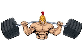 Spartan Gym Mascot Grit - Illustration