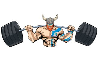 Viking Gym Mascot Grit - Illustration