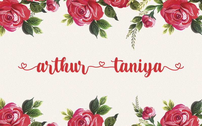 Arthur Taniya - Lovely Calligraphy Font
