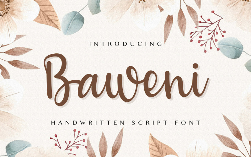 Baweni - Handwritten Cursive Font