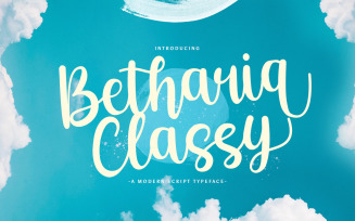 Betharia Classy - Modern Cursive Font