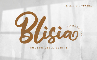 Blisia | Modern Style Cursive Font