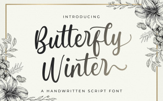 Butterfly Winter - Handwritten Font