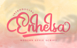 Enhelsa | Modern Style Cursive Font