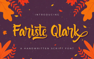 Fariste Qlark - Handwritten Font