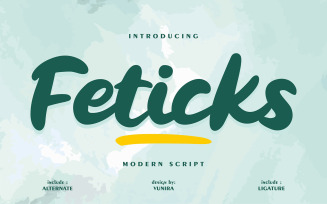 Feticks | Moden Cursive Font