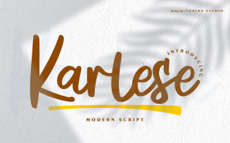 Karlese | Modern Cursive Font