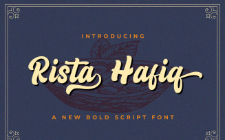 Rizta Hafiq - Retro Bold Cursive Font