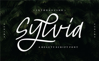 Sylvia | Beauty Cursive Font