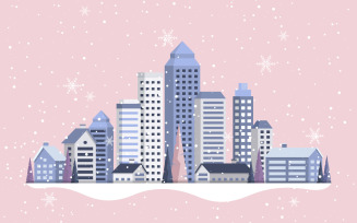City New Year - Illustration
