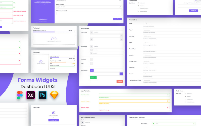 Forms Widgets Dashboard UI Kit UI Element