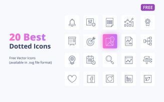 20 Free Dotted Icons Set