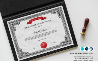 Robert Gratitude Certificate Printable Template