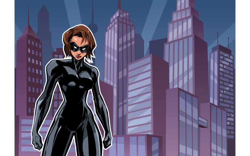 Superheroine Battle Mode City - Illustration