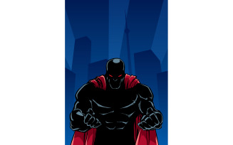Raging Superhero City Background Silhouette - Illustration