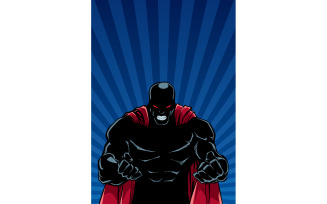 Raging Superhero Ray Light Background Silhouette - Illustration