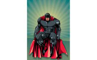 Superhero Sitting Ray Light - Illustration