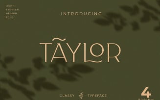 Classy Taylor Typeface Font
