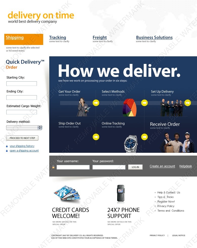 Delivery Services Website Template #14640 by WT Website Templates