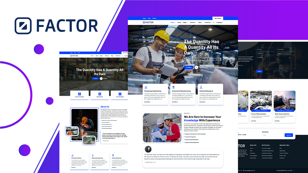 Factor - Industry & Factory HTML5 Website Template