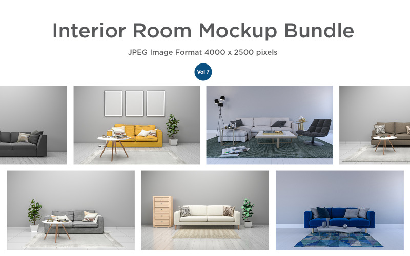 Modern Living Room Vol-7 product mockup Product Mockup