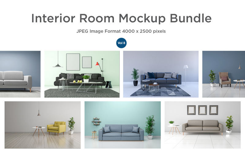 Modern Living Room Vol-8 product mockup Product Mockup