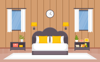 Bed Interior Design - Illustration