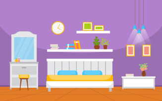 Modern Bedroom Design - Illustration