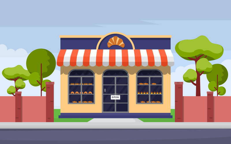 Showcase Food Shop - Illustration