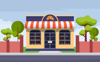 Showcase Food Shop - Illustration
